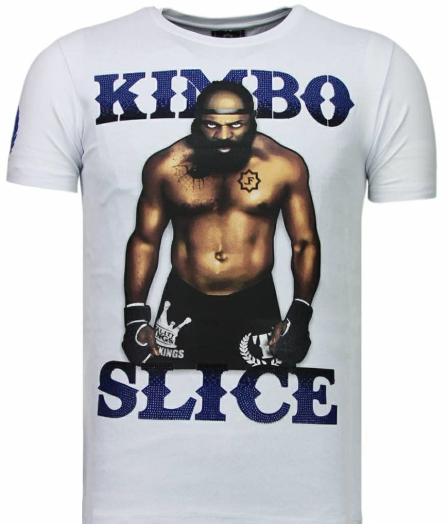 Camisetas local fanatic | Camiseta Hombre - Kimbo Slice - Blanco