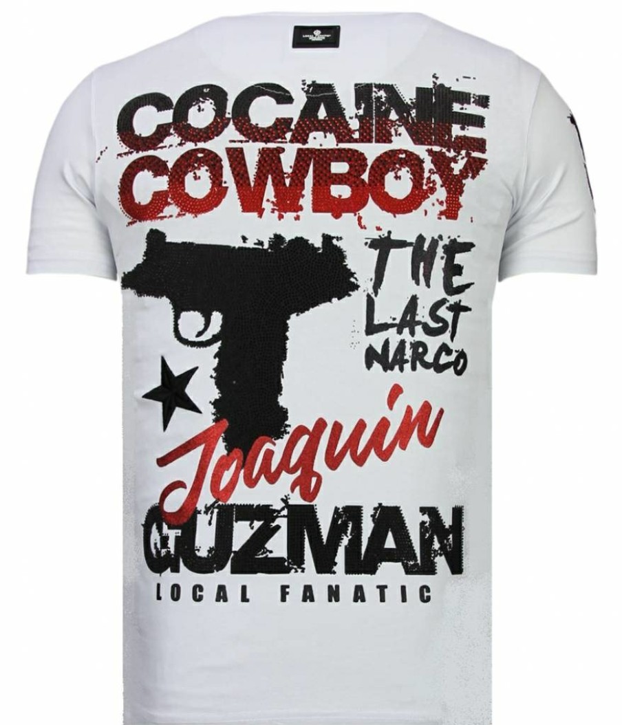 Camisetas local fanatic | Camiseta Hombre - Cocaine Cowboy - Blanco