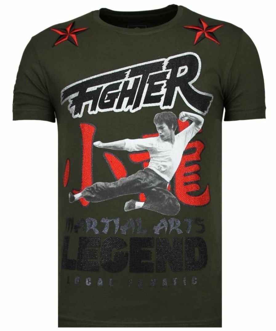 Camisetas local fanatic | Camiseta Hombre - Fighter Legend - Verde