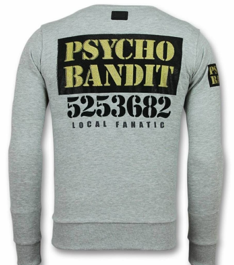 Sudaderas local fanatic | Sudadera Hombre - Bad Dog - Gris