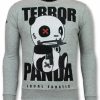 Sudaderas local fanatic | Sudadera Hombre - Terror Panda - Gris