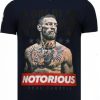 Camisetas local fanatic | Camiseta Hombre - Conor Mcgregor - Azul