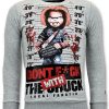 Sudaderas local fanatic | Sudadera Hombre - Don'T Fuck With The Chuck - Gris