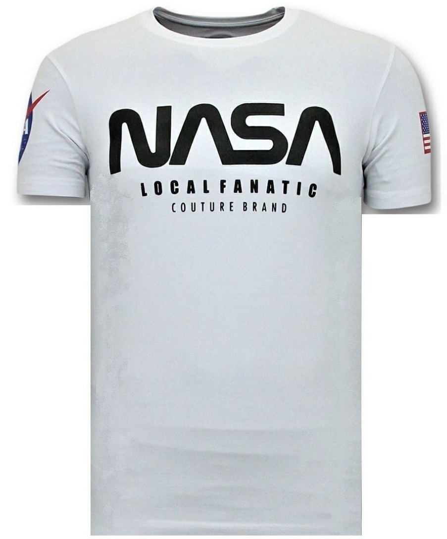 Camisetas local fanatic | Camiseta Hombre - Nasa - Blanco