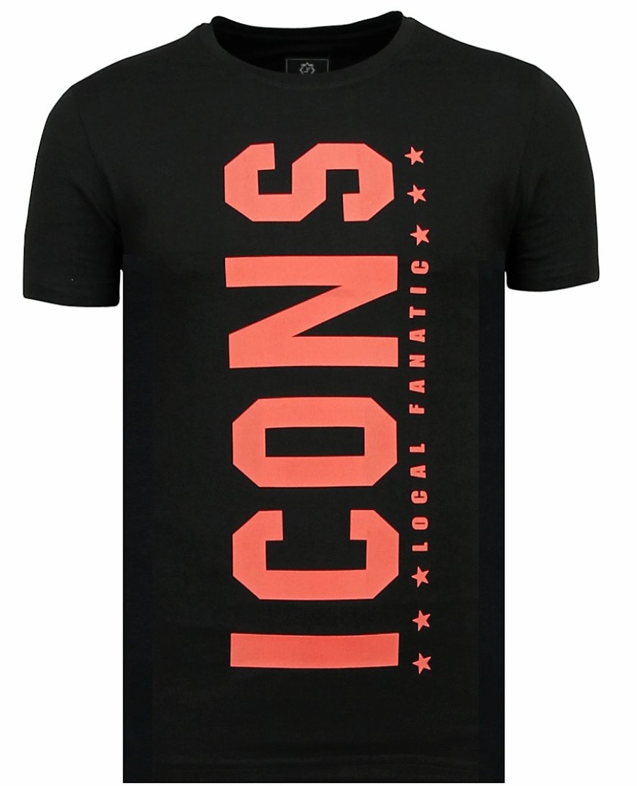 Camisetas local fanatic | Camiseta Hombre - Icons Vertical - Negro