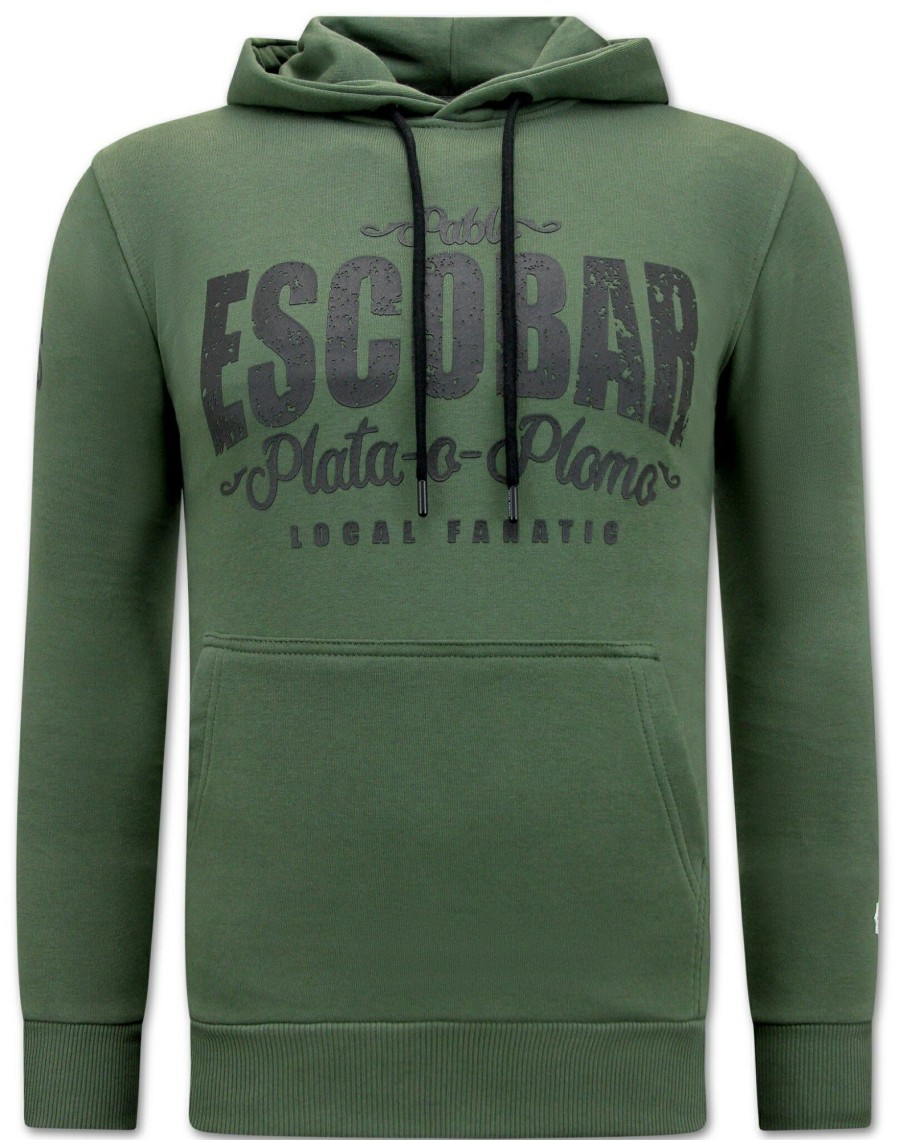 Sudaderas local fanatic | Sudadera Hombre - Pablo Escobar – Verde