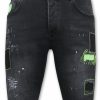 Pantalones Cortos local fanatic | Pantalones Cortos De Mezclilla Para Hombre - Slim Fit - 1045 - Negro