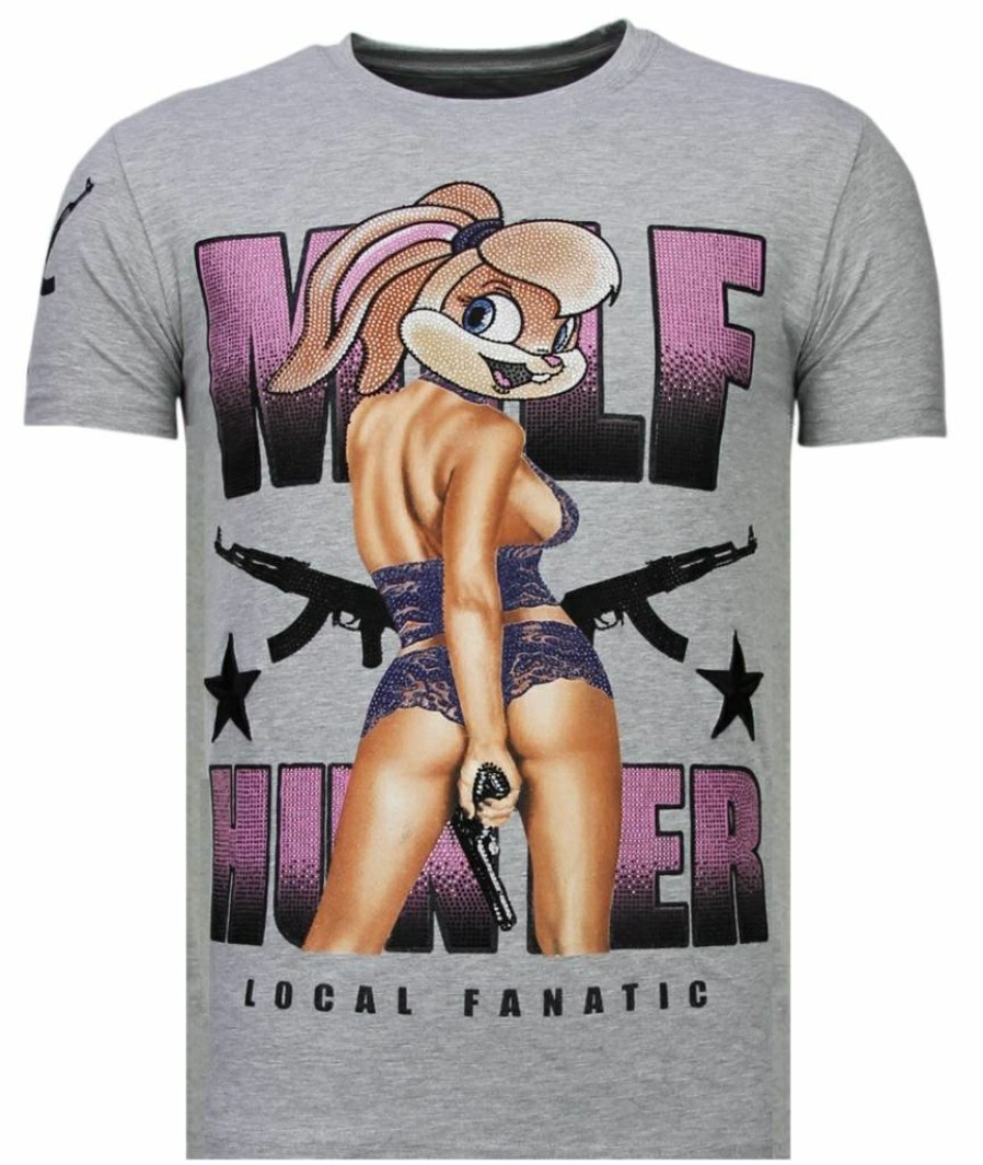 Camisetas local fanatic | Camiseta Hombre - Milf Hunter - Gris