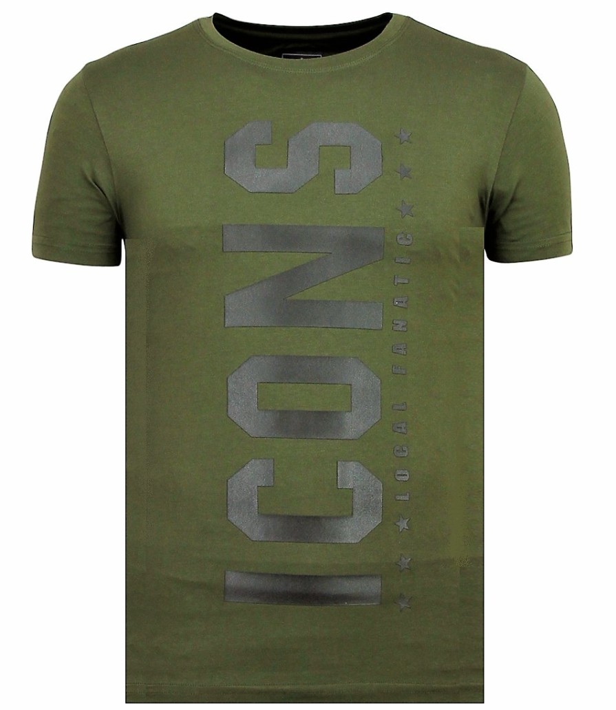 Camisetas local fanatic | Camiseta Hombre - Icons Vertical - Verde