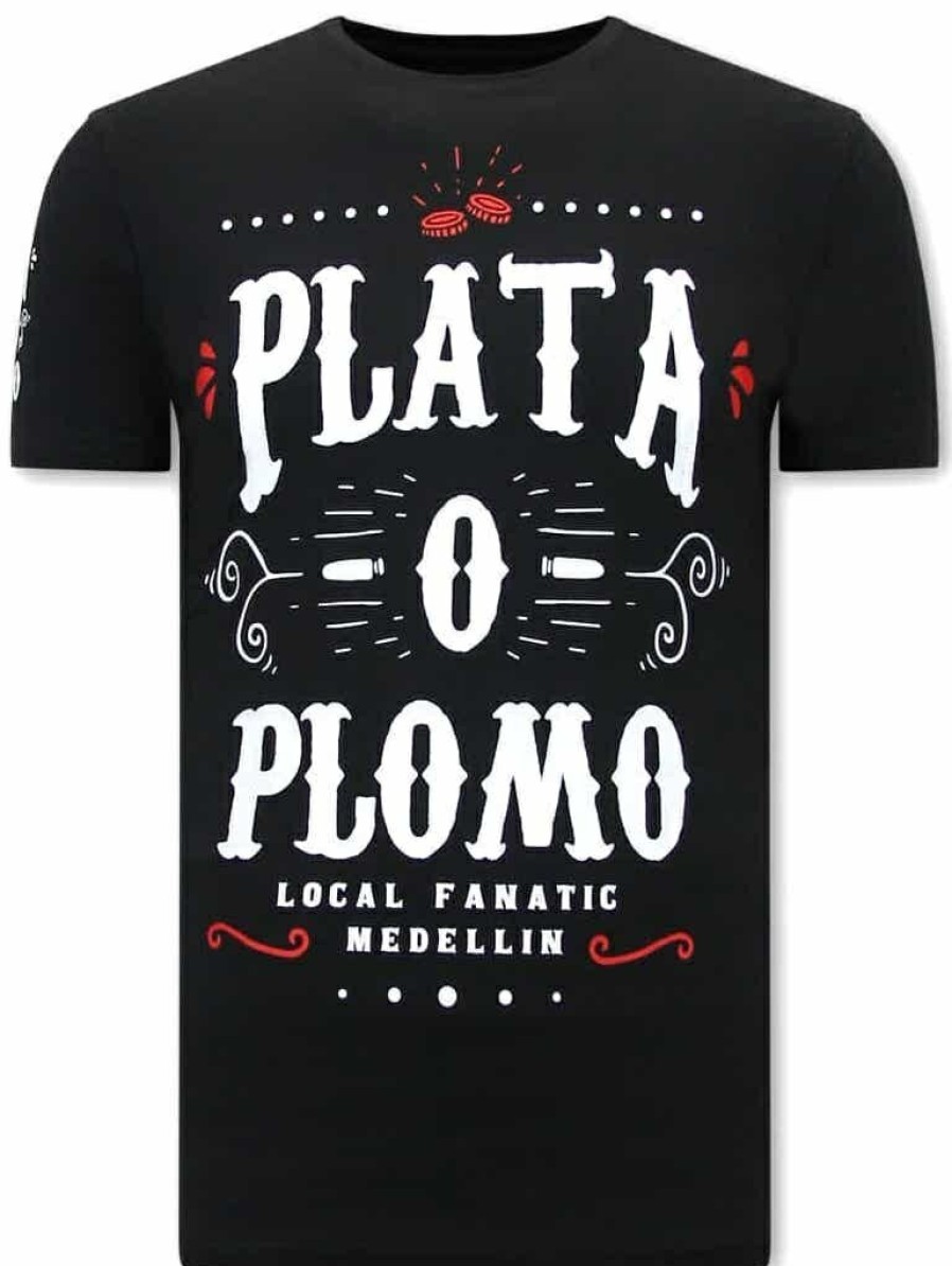 Camisetas local fanatic | Camiseta Hombre - Plata O Plomo - Negro