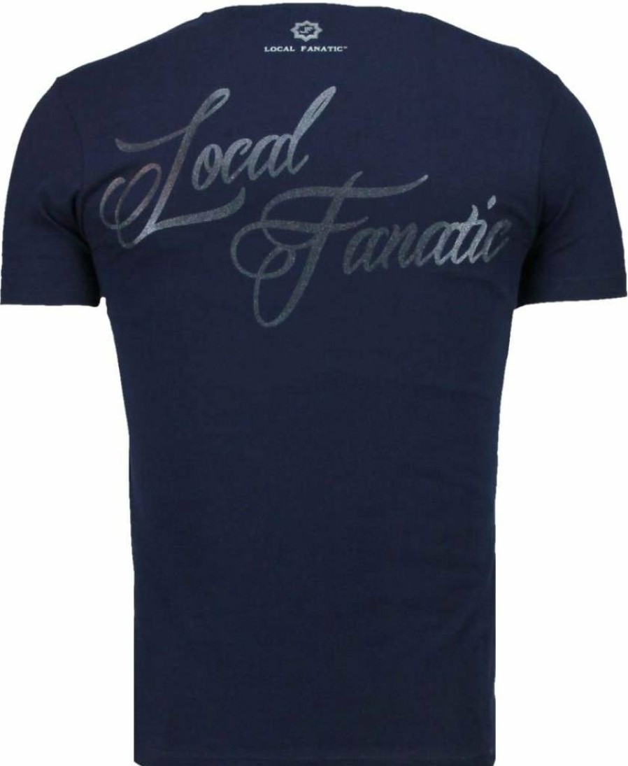 Camisetas local fanatic | Camiseta Hombre - Holy Mary - Azul