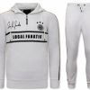 Chandals local fanatic | Chandal Hombres- Double Striped - Blanco / Negro