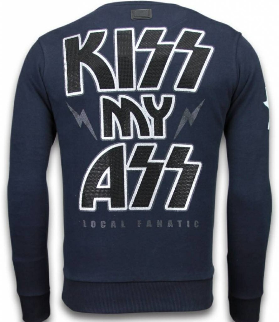 Sudaderas local fanatic | Sudadera Hombre - Kiss My Mickey - Azul