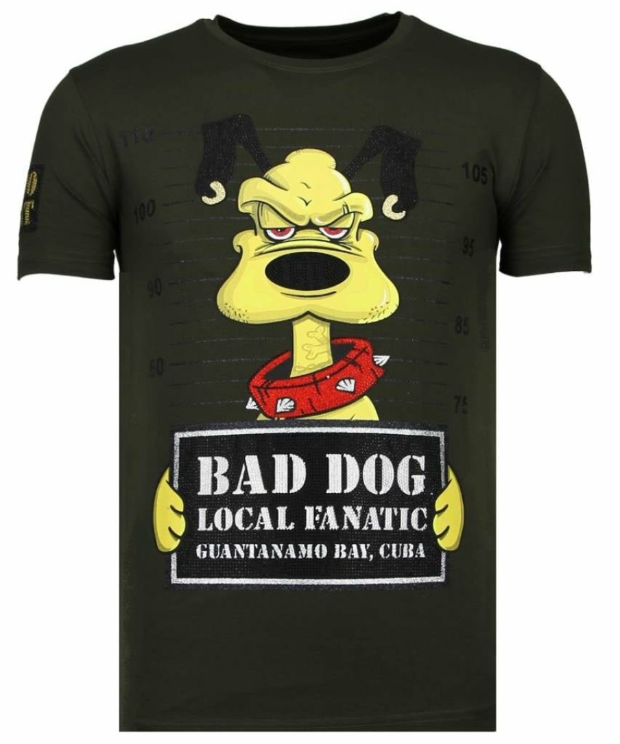 Camisetas local fanatic | Camiseta Hombre - Bad Dog - Verde