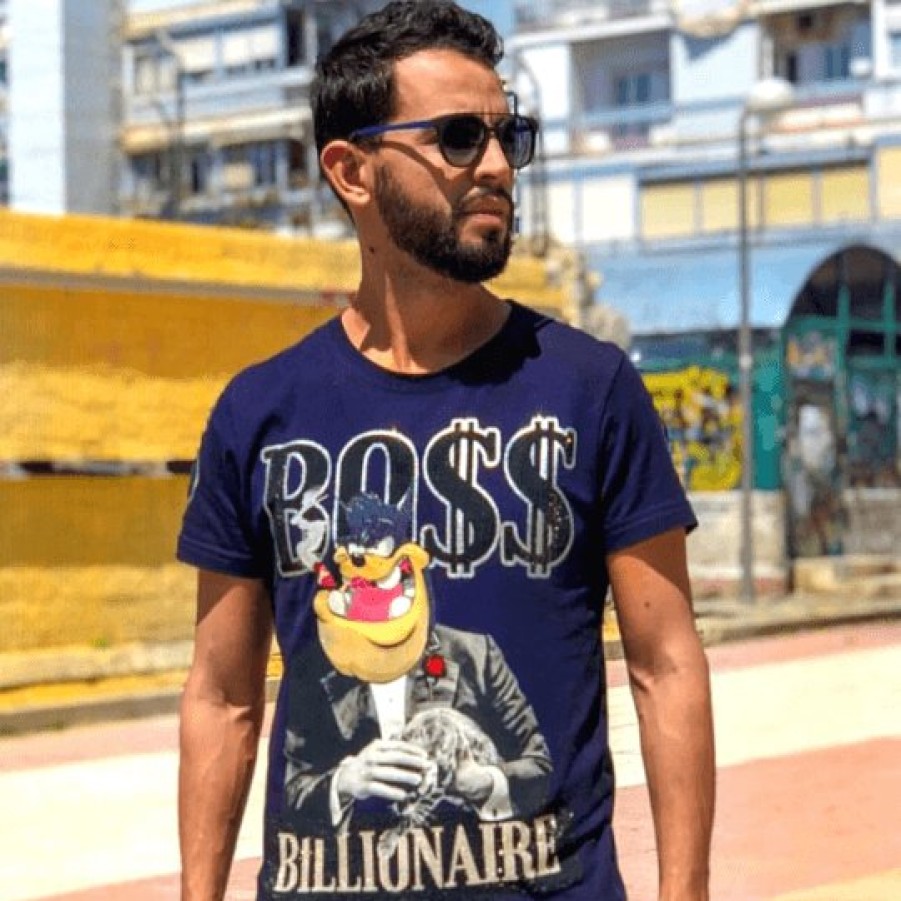 Camisetas local fanatic | Camiseta Hombre - Billionaire Boss - Azul