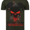 Camisetas local fanatic | Camiseta Hombre - Punisher Mickey - Verde