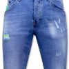 Pantalones Cortos local fanatic | Pantalones Cortos De Mezclilla Para Hombre - Slim Fit - 1027 - Azul