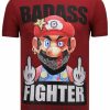 Camisetas local fanatic | Camiseta Hombre - Badass Fighter - Burdeos