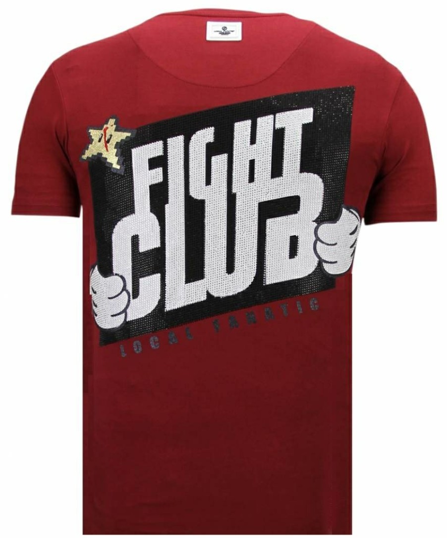 Camisetas local fanatic | Camiseta Hombre - Badass Fighter - Burdeos