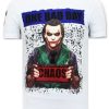 Camisetas local fanatic | Camiseta Hombre - The Joker Chaos - Blanco