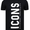 Camisetas local fanatic | Camiseta Hombre - Icons Vertical - Azul