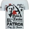 Camisetas local fanatic | Camiseta Hombre - El Patron Pablo Escobar - Blanco