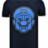 Camisetas local fanatic | Camiseta Hombre - Mario Neon - Azul