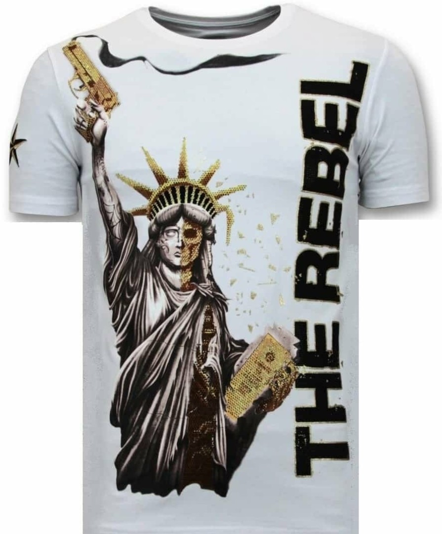 Camisetas local fanatic | Camiseta Hombre - The Rebel - Blanco