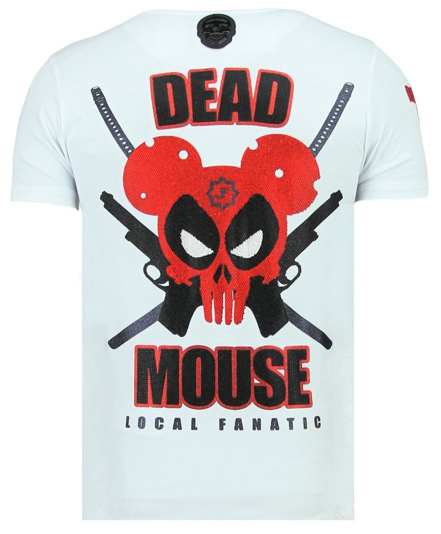 Camisetas local fanatic | Camiseta Hombre - Psycho Mouse - Blanco