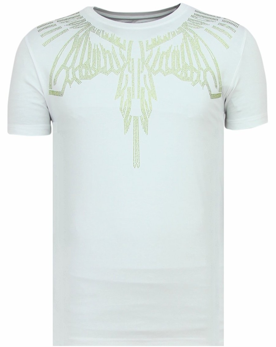 Camisetas local fanatic | Camiseta Hombre - Rhinestone Eagle - Blanco