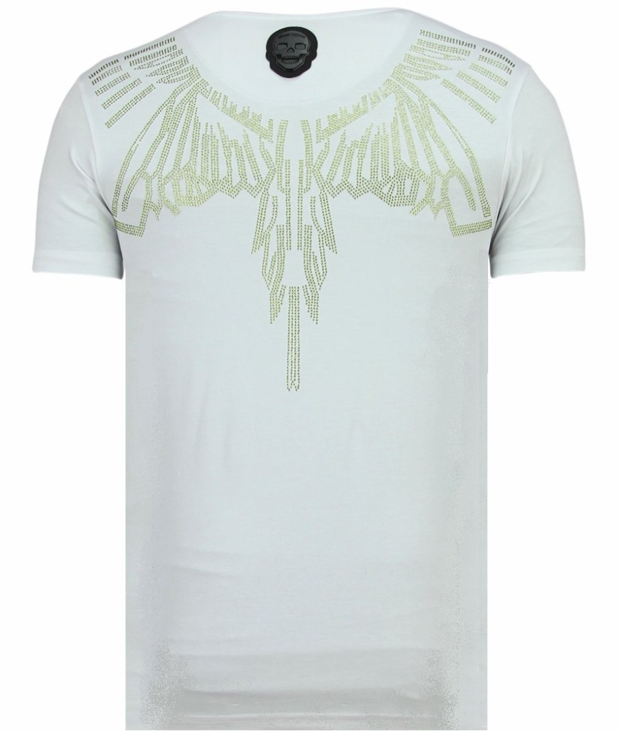 Camisetas local fanatic | Camiseta Hombre - Rhinestone Eagle - Blanco