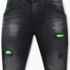 Pantalones Cortos local fanatic | Pantalones Cortos De Mezclilla Para Hombre - Slim Fit - 1029 - Negro