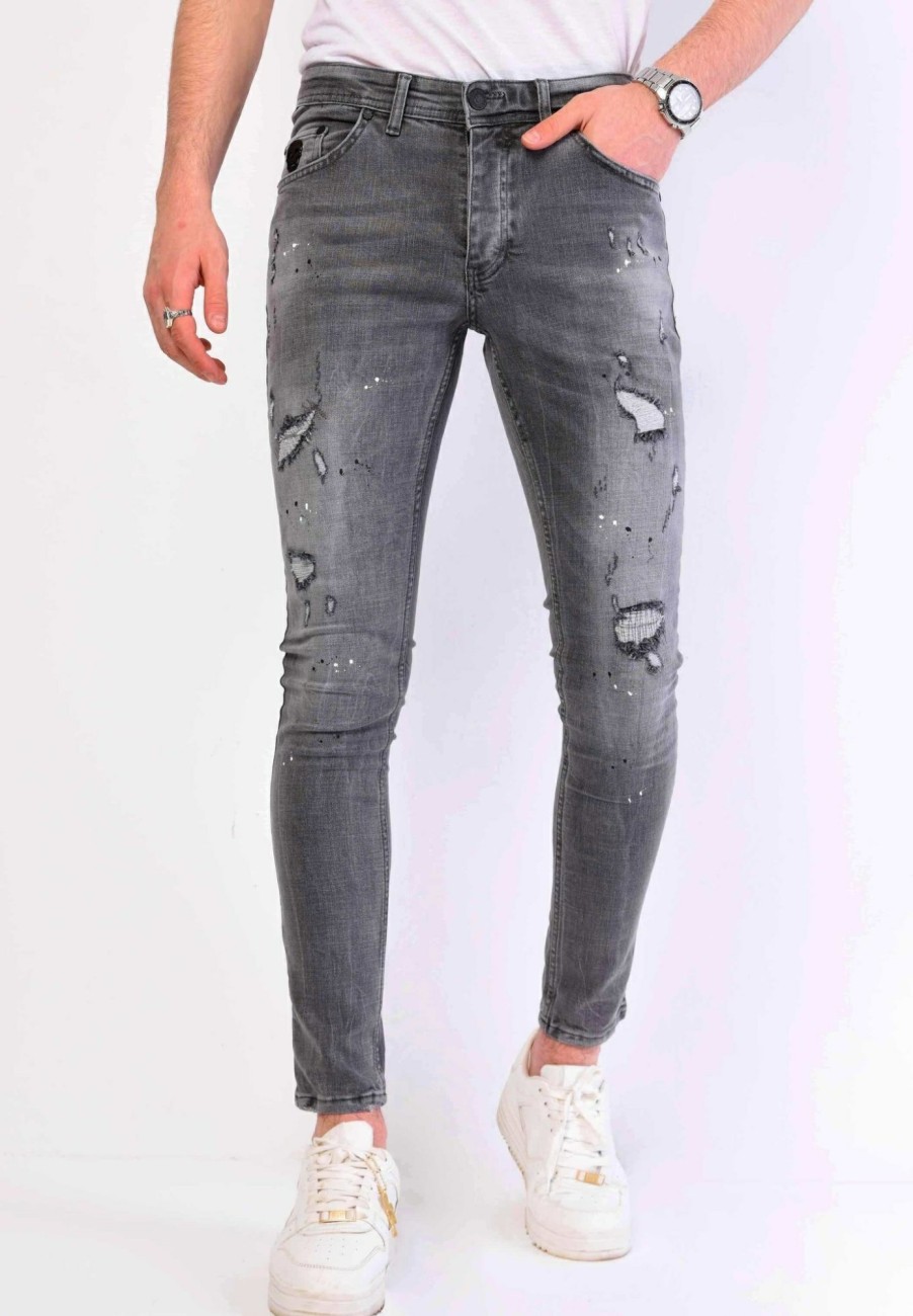 Vaqueros local fanatic | Jeans Hombre - Slim Fit - 1064 -Gris