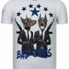 Camisetas local fanatic | Camiseta Hombre - Bad Boys Pinscher - Blanco