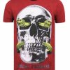 Camisetas local fanatic | Camiseta Hombre - Skull Snake - Burdeos