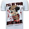 Camisetas local fanatic | Camiseta Hombre - Mickey Krueger - Blanco