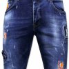 Pantalones Cortos local fanatic | Pantalones Cortos De Mezclilla Para Hombre - Slim Fit - 1016 - Azul