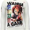 Sudaderas local fanatic | Sudadera Hombre - Wanna Play A Game - Blanco