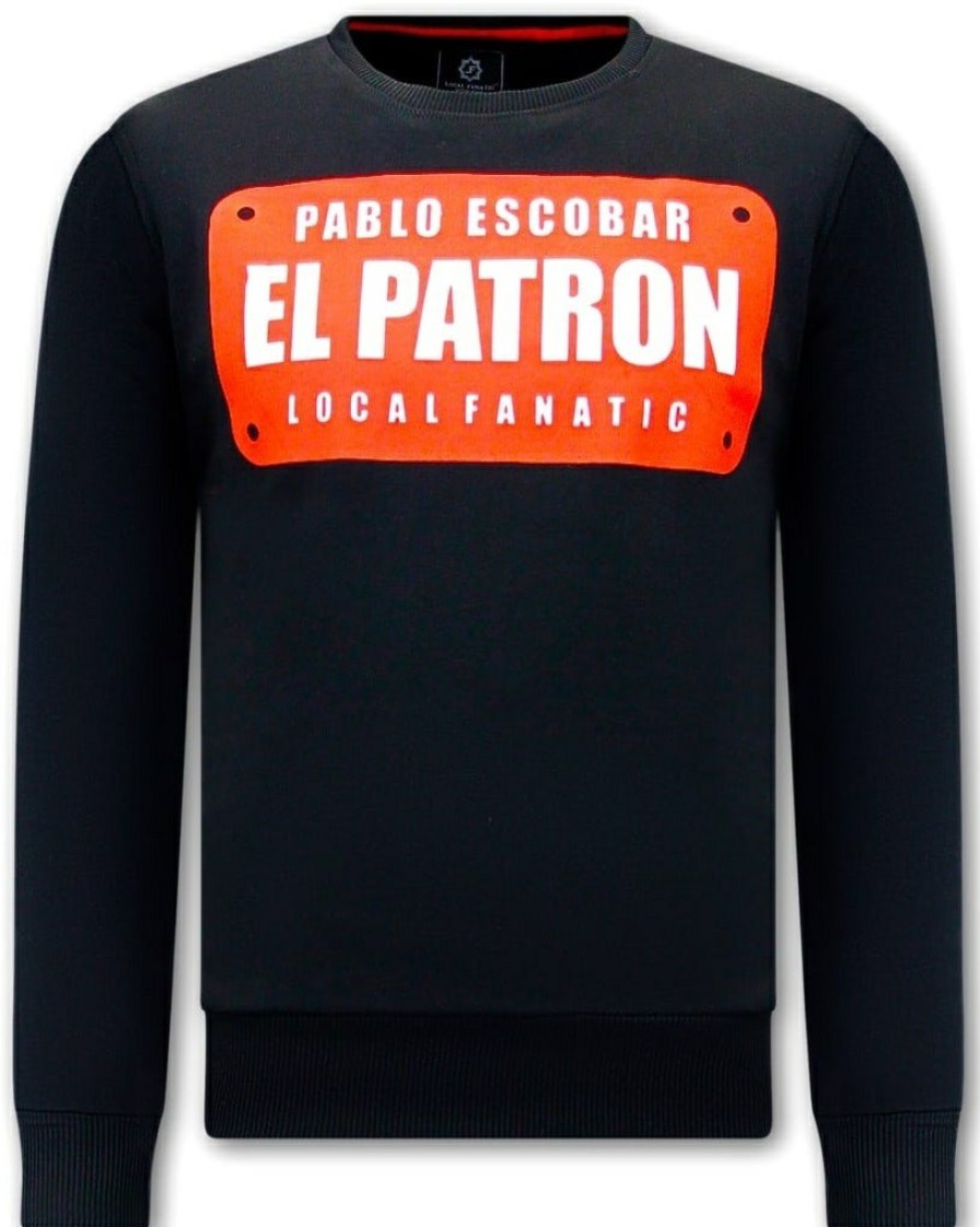 Sudaderas local fanatic | Sudadera Hombre - El Patron - Negro