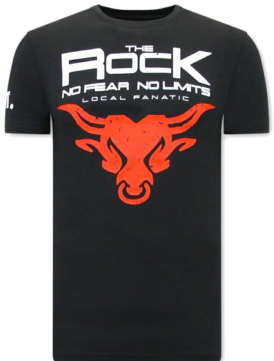 Camisetas local fanatic | Camiseta Hombre - The Rock - Negro