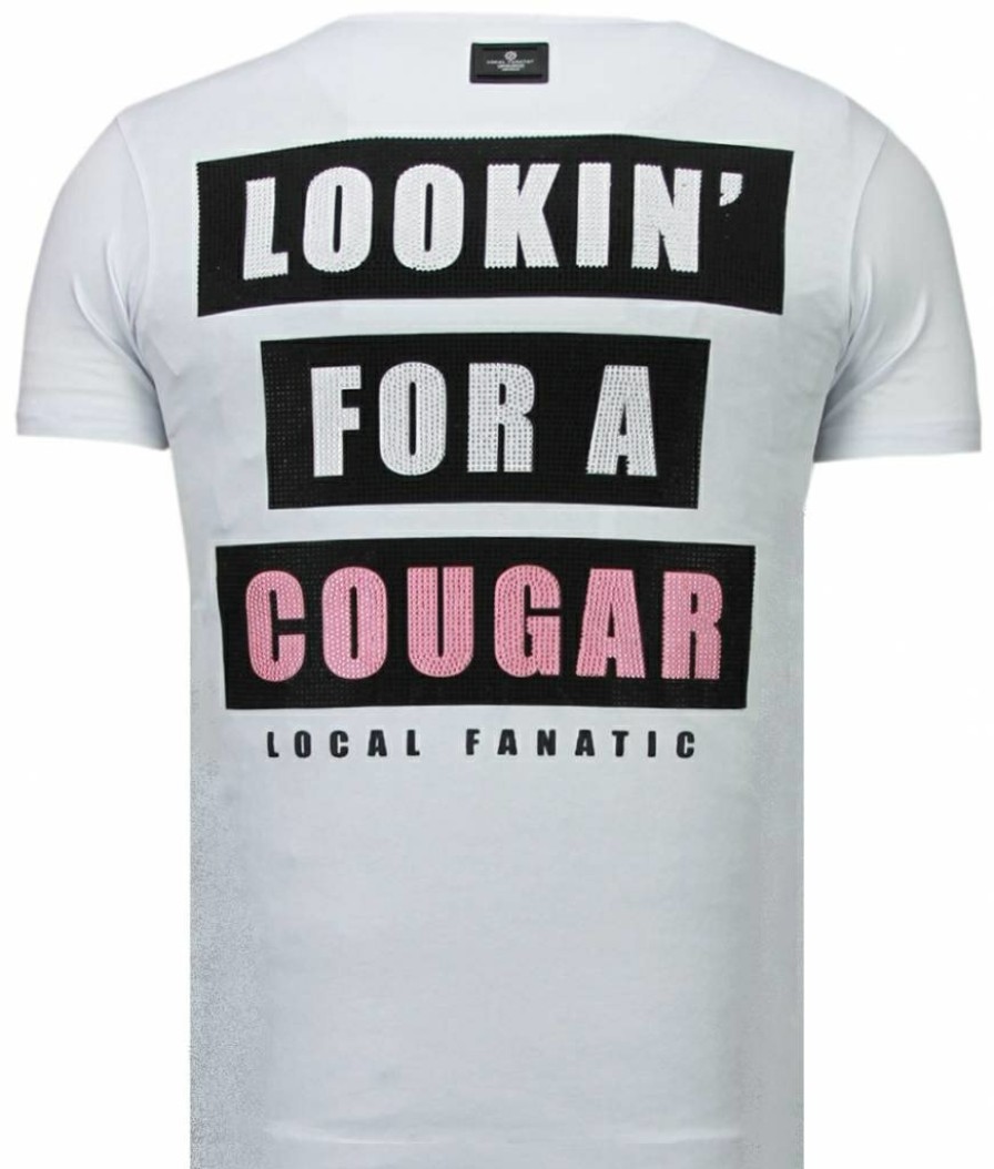 Camisetas local fanatic | Camiseta Hombre - Lookin' For A Cougar - Blanco