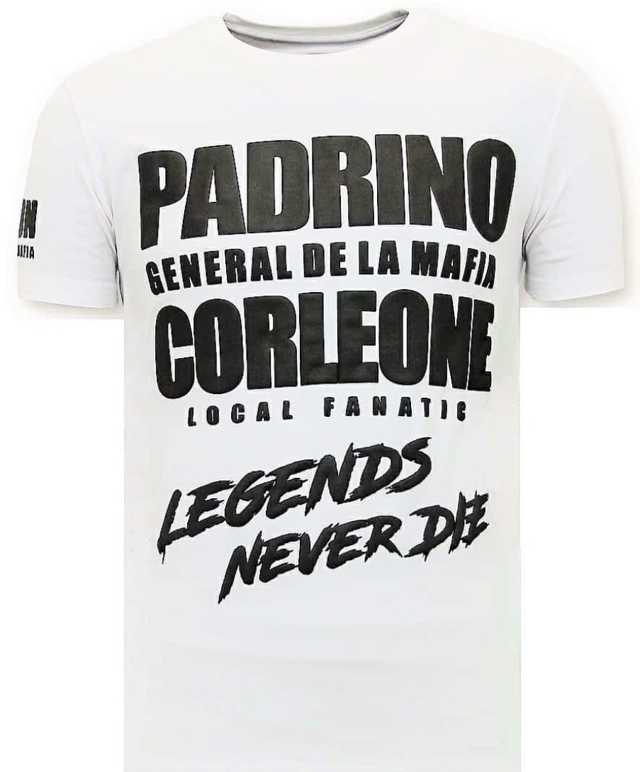 Camisetas local fanatic | Camiseta Hombre - Padrino Corleone - Blanco