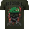 Camisetas local fanatic | Camiseta Hombre - Skull Rebel - Verde