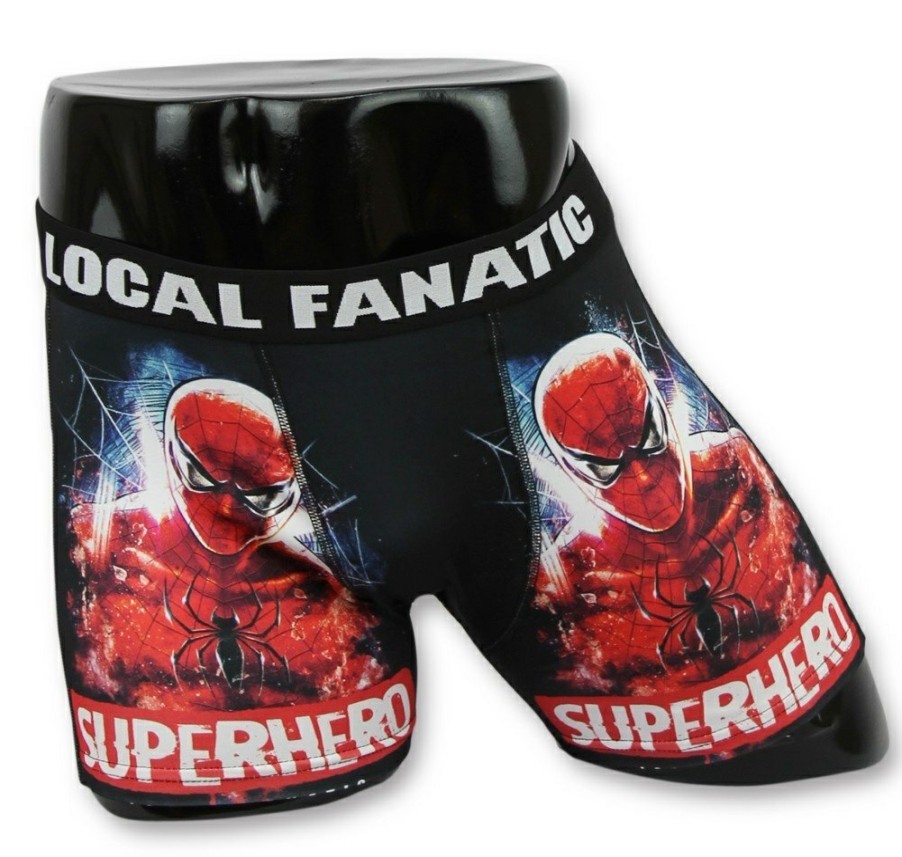 Boxers local fanatic | Boxer Hombre - Superhero - Negro