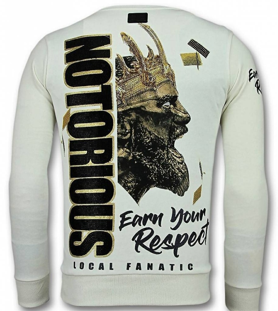 Sudaderas local fanatic | Sudadera Hombre - Conor Mcgregor Notorious - Blanco