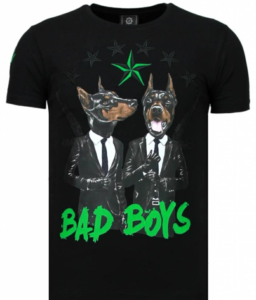 Camisetas local fanatic | Camiseta Hombre - Bad Boys Pinscher - Negro