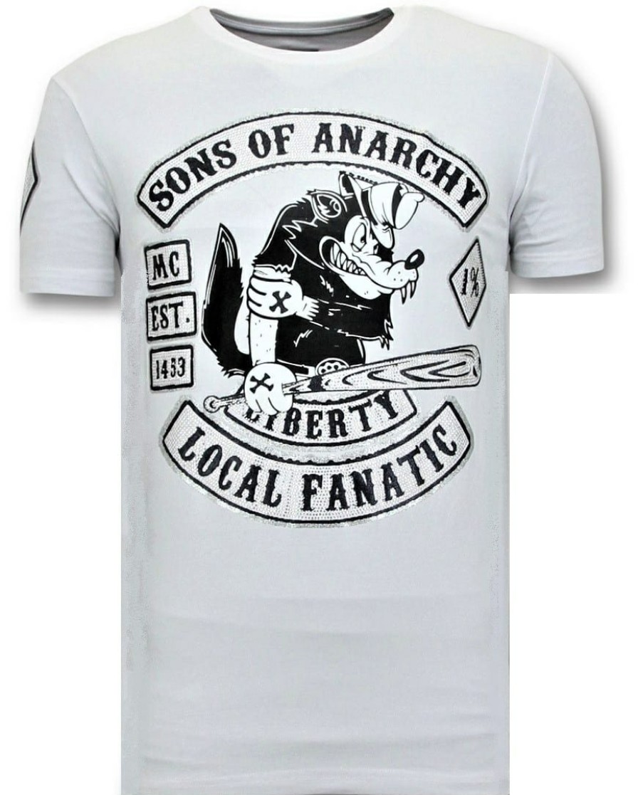 Camisetas local fanatic | Camiseta Hombre - Sons Of Anarchy - Blanco