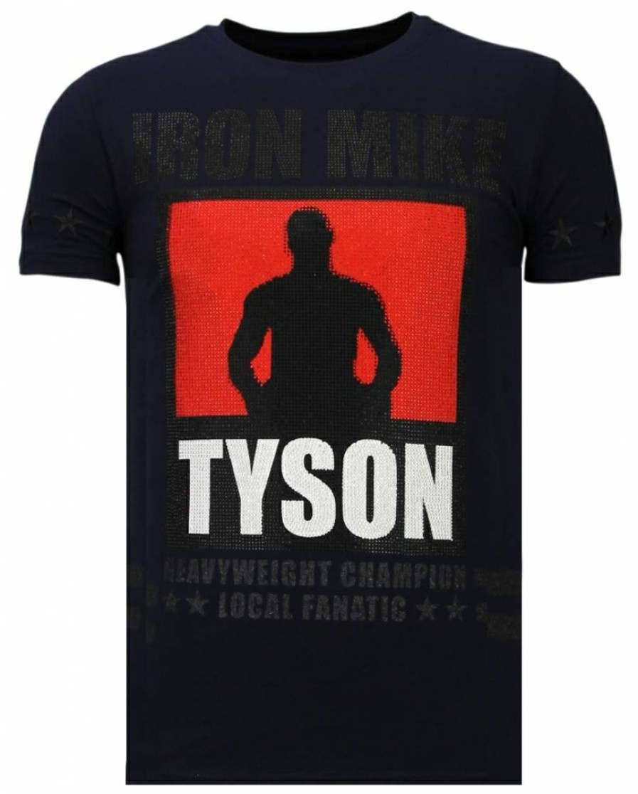 Camisetas local fanatic | Camiseta Hombre - Ironmike Tyson - Azul