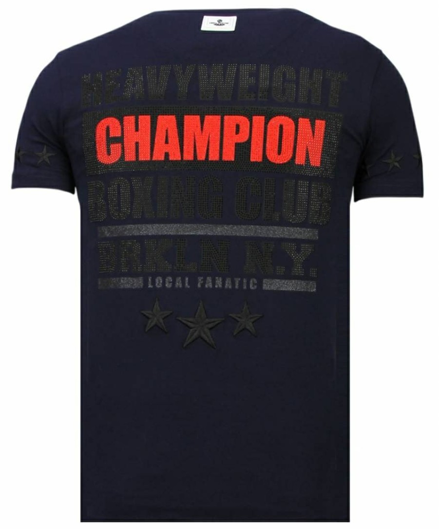 Camisetas local fanatic | Camiseta Hombre - Ironmike Tyson - Azul