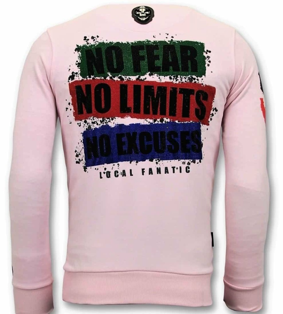 Sudaderas local fanatic | Sudadera Hombre - The Joker Chaos - Rosa